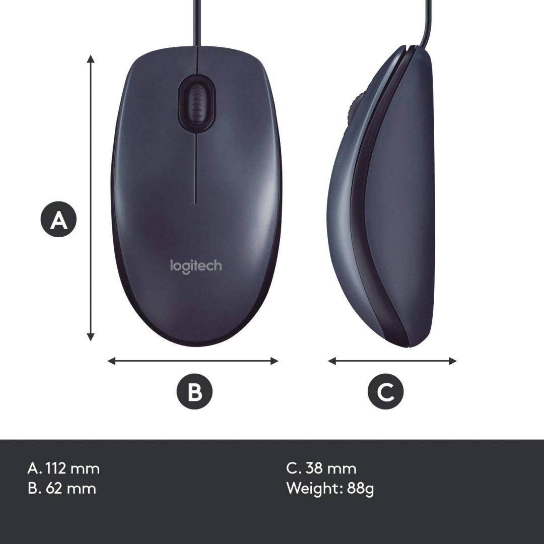 M100R Wired Mouse Black 1000 dpi 3 1 compress | Headon Systems